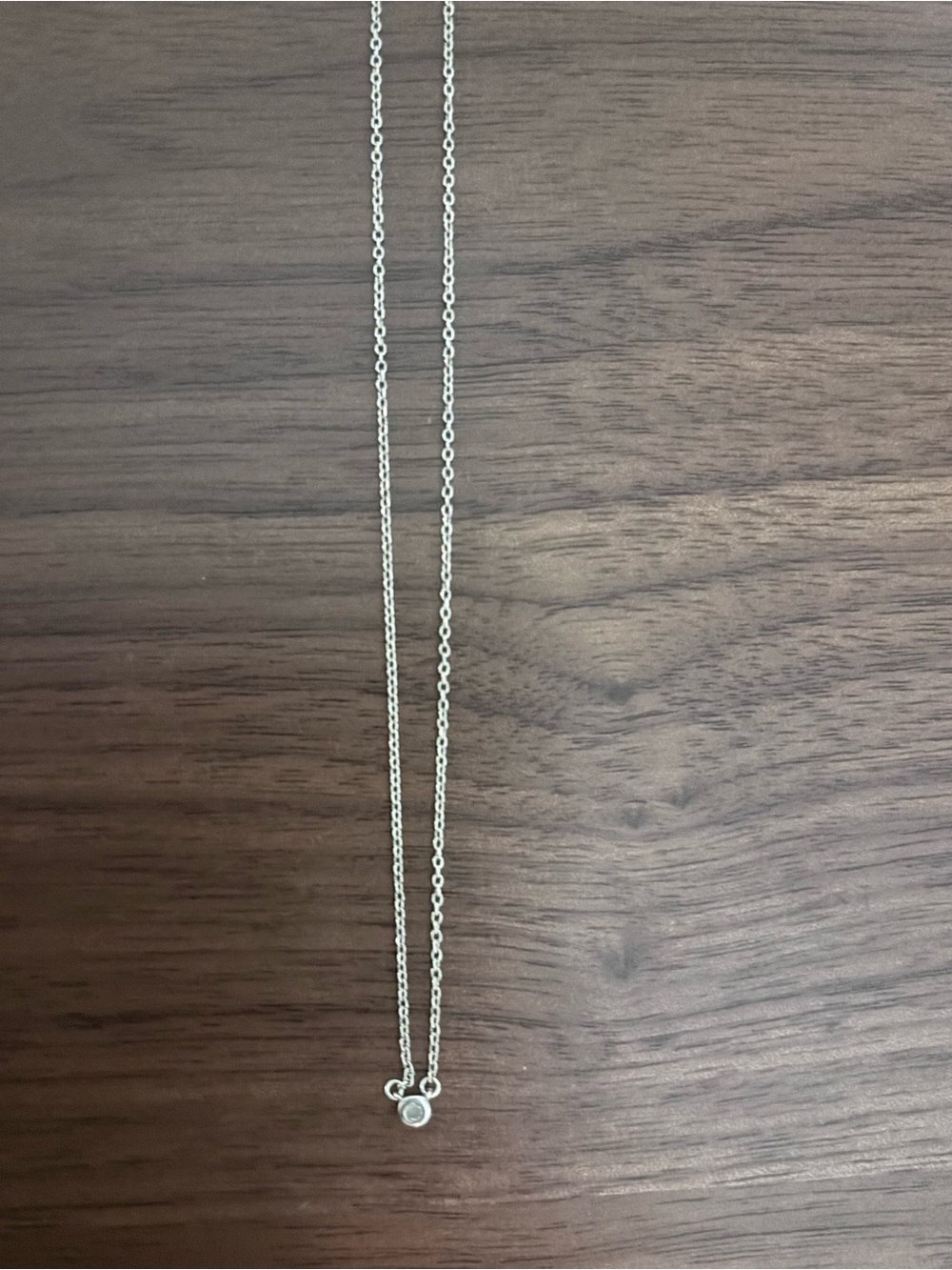 Michelle Campbell Genuine Diamond Sterling Silver Bezel Necklace
